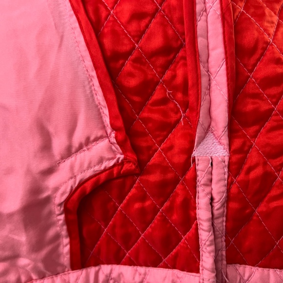 Debra DeRoo quilted 100% silk lightweight pink vest Size XL w/down/high collar - Picture 10 of 14